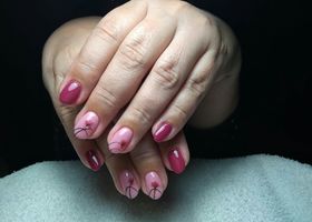 Růžové gelové nehty - gelové nehty fotogalerie - Nehty Ilona