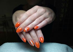 Oranžové nehty s mašlí | Další ukázky
