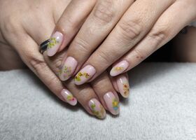 Nehty s malovanými kytičkami – Úprava nehtů – Nehty Ilona